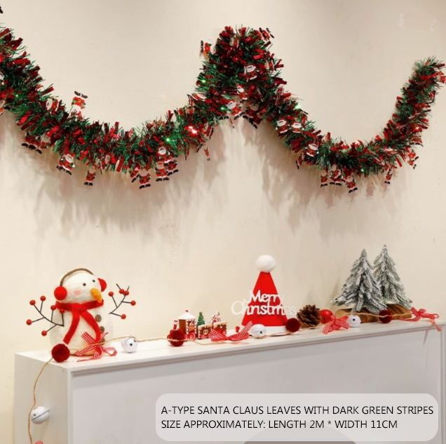 Christmas decoration supplies sliver Christmas tree elk bunting window scene layout