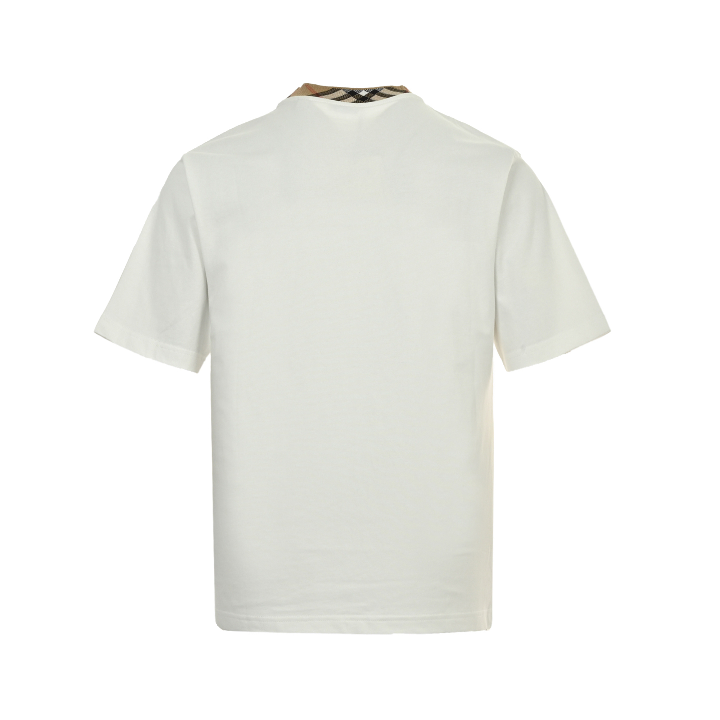 Burberry 25ss check collar patchwork short sleeves