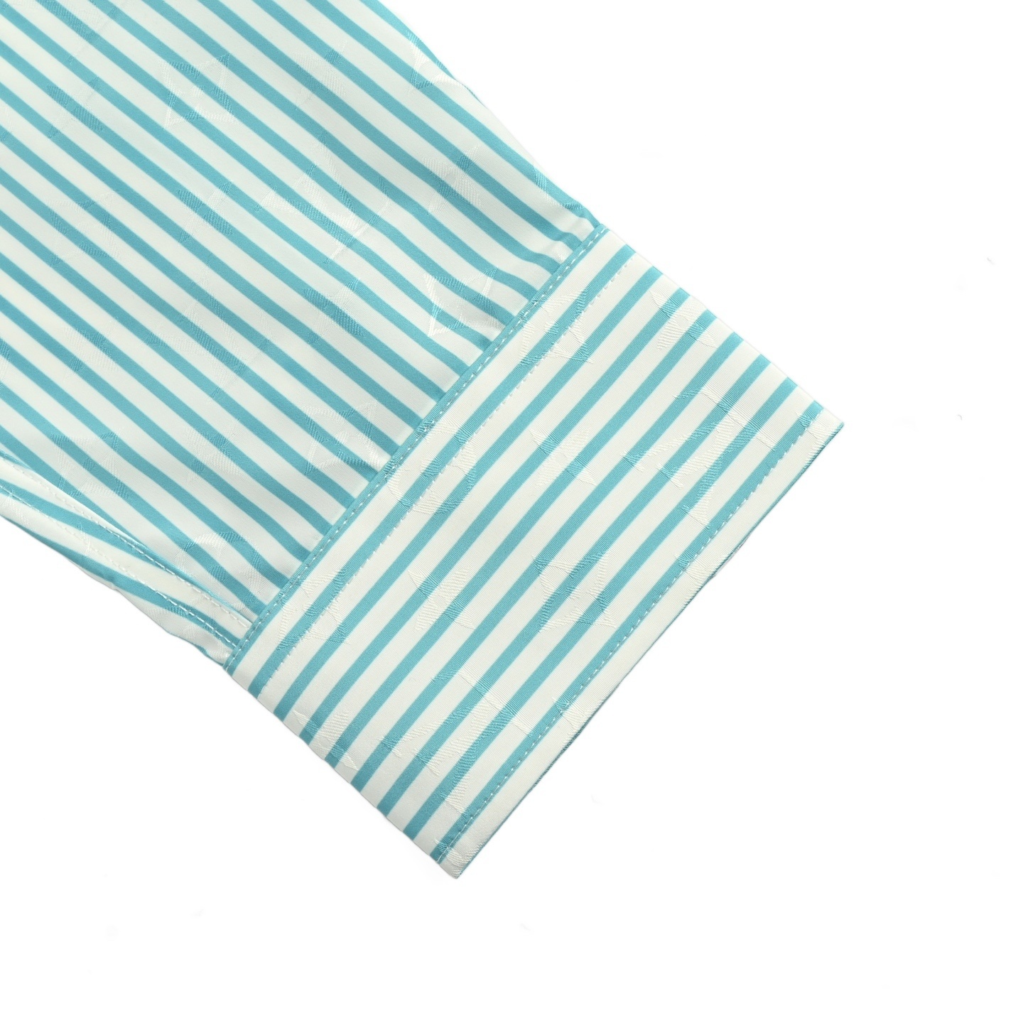 Louis Vuitton 25Fw green striped long-sleeved shirt with logo patch