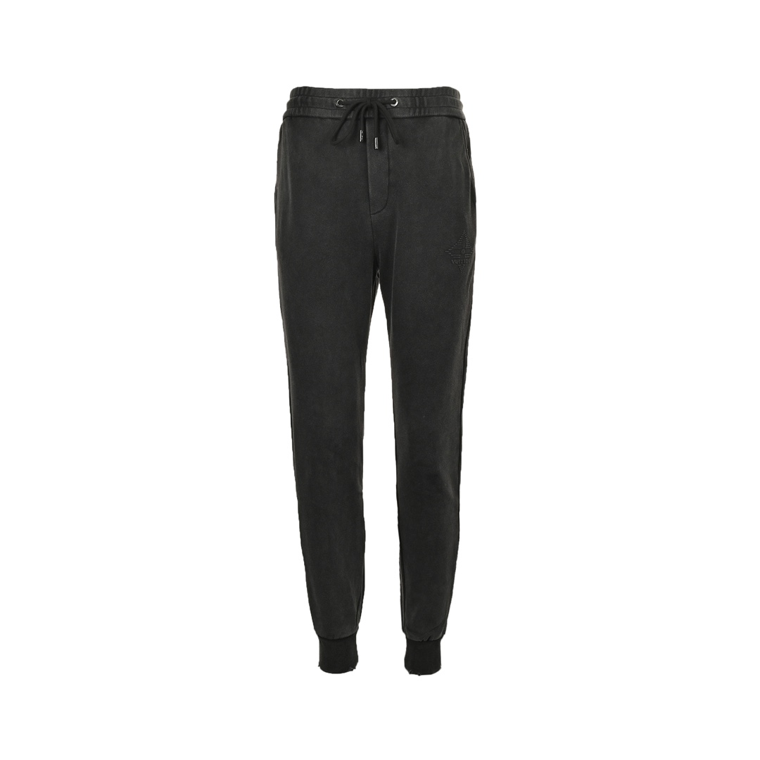 Louis Vuitton Logo Embossed Jersey Cotton Drawstring Sportswear Pants
