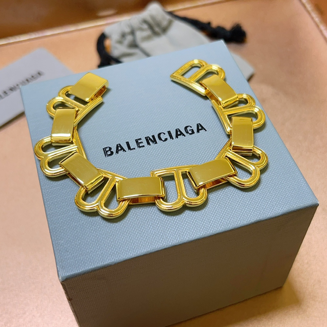 Balenciaga gold-tone alphabet bracelet
