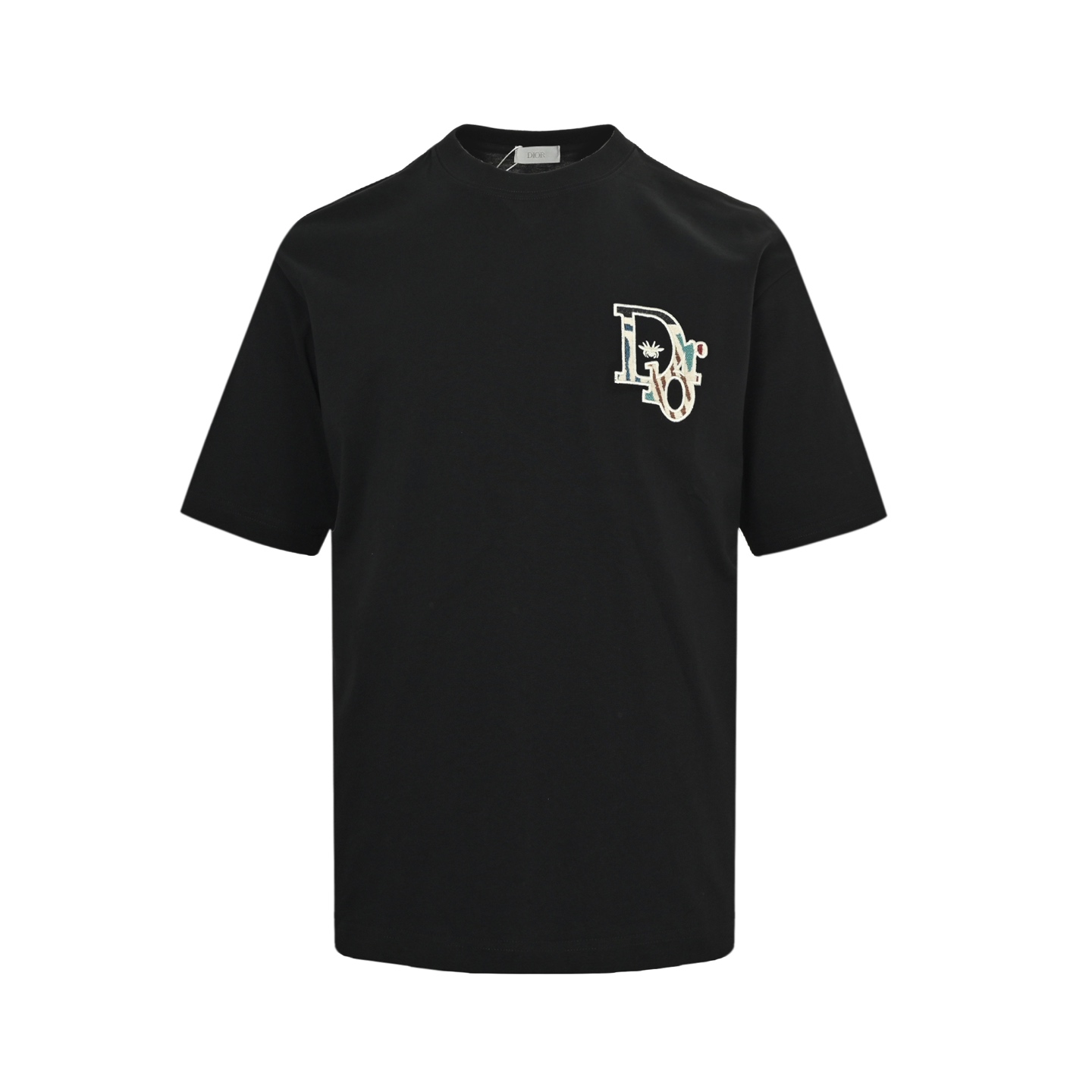 Dior 25ss flower embroidered letter short sleeve