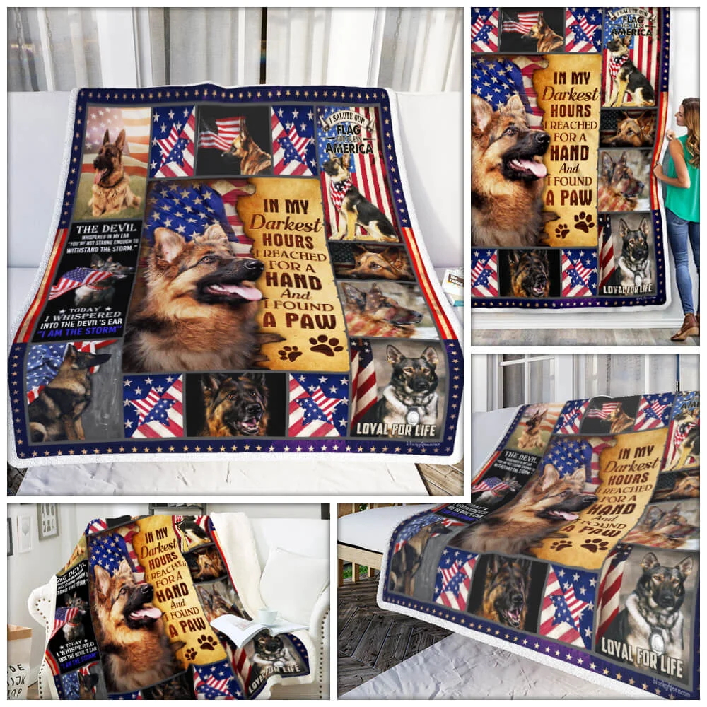 German Shepherd. Loyal For Life Sofa Throw Blanket