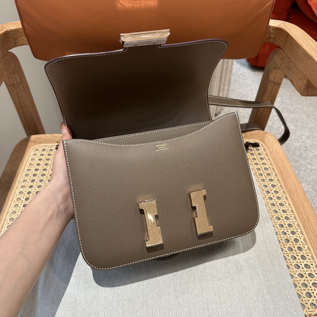 Hermès Constance with mirror ck18Etoupe handbag (handmade to order)