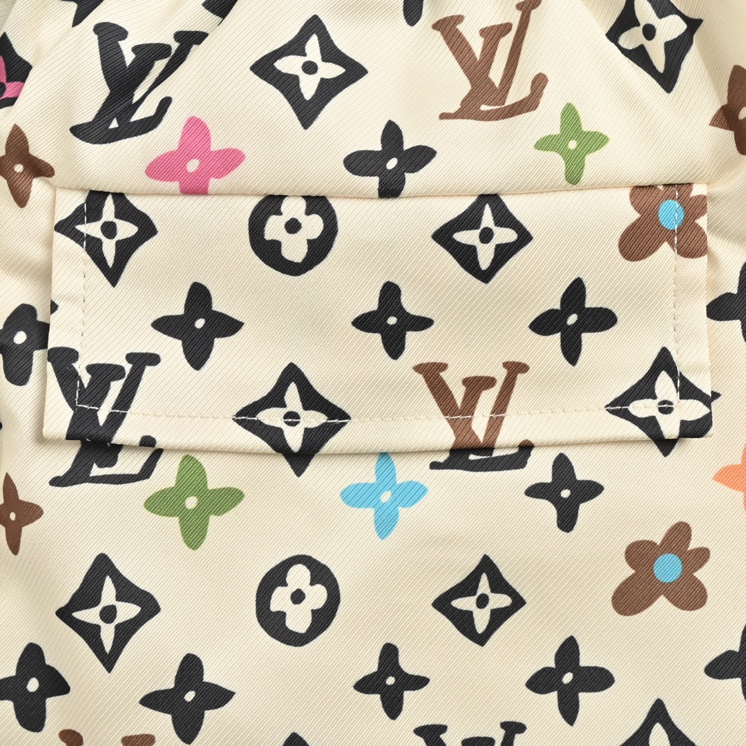Louis Vuitton Monogram printed silk shorts