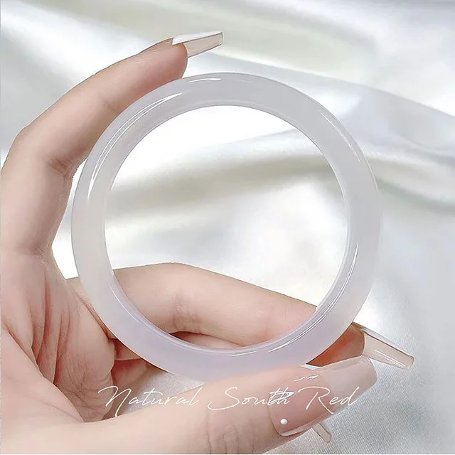 Natural White Jade Bracelet For Women Brazil Charm Jadeite 8mm Round Bangles Fine Jewelry Women's Accessories Free Shipping