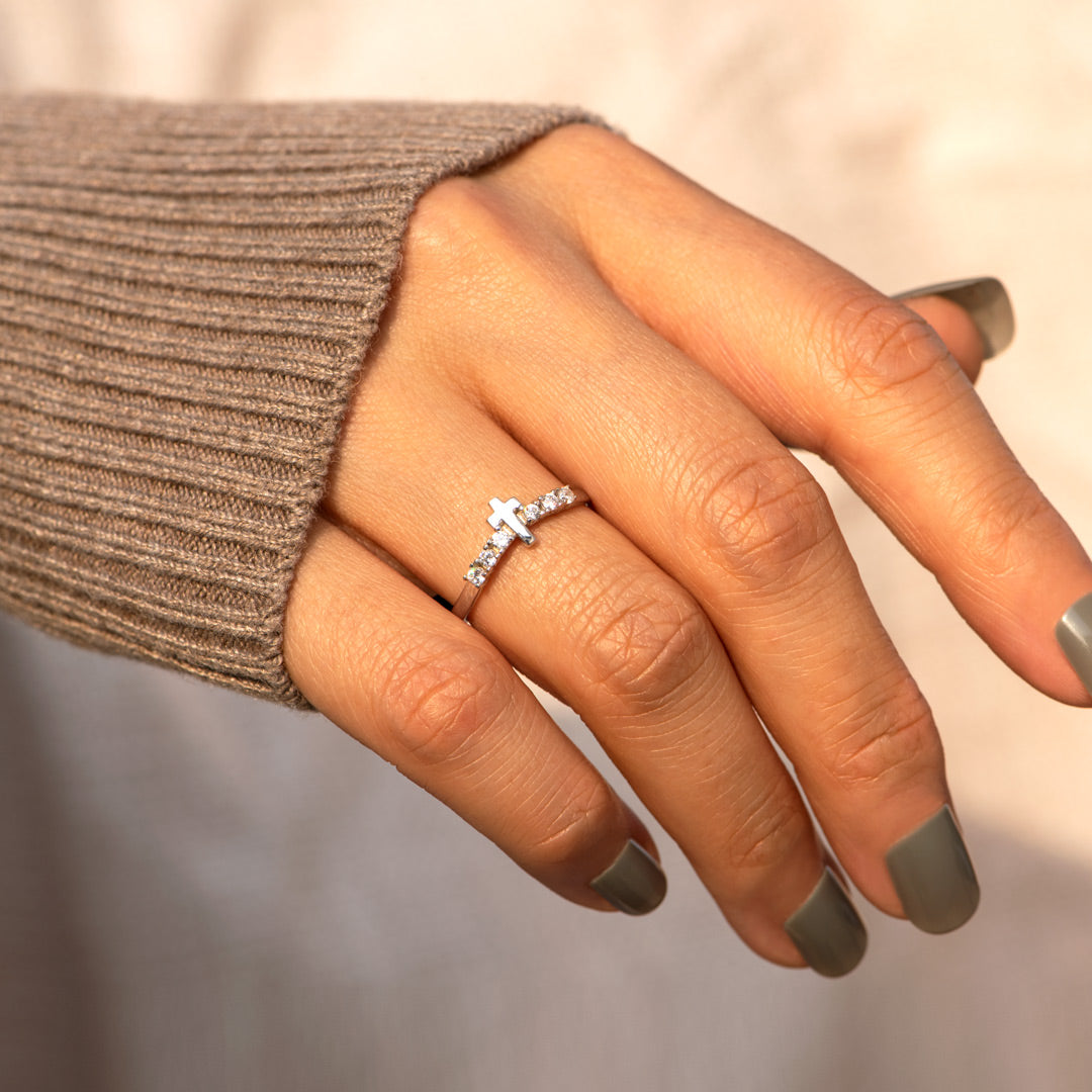 Storms Of Life Cross Arch Ring