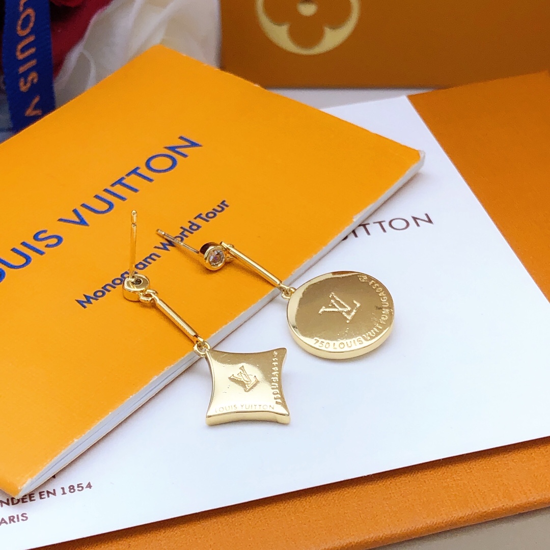 Louis Vuitton Diamond Pendant Earrings