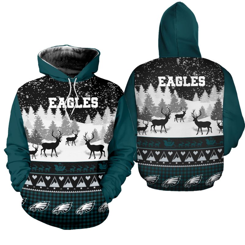 PHILADELPHIA EAGLES HOODIE 3D GIFT FOR XMAS