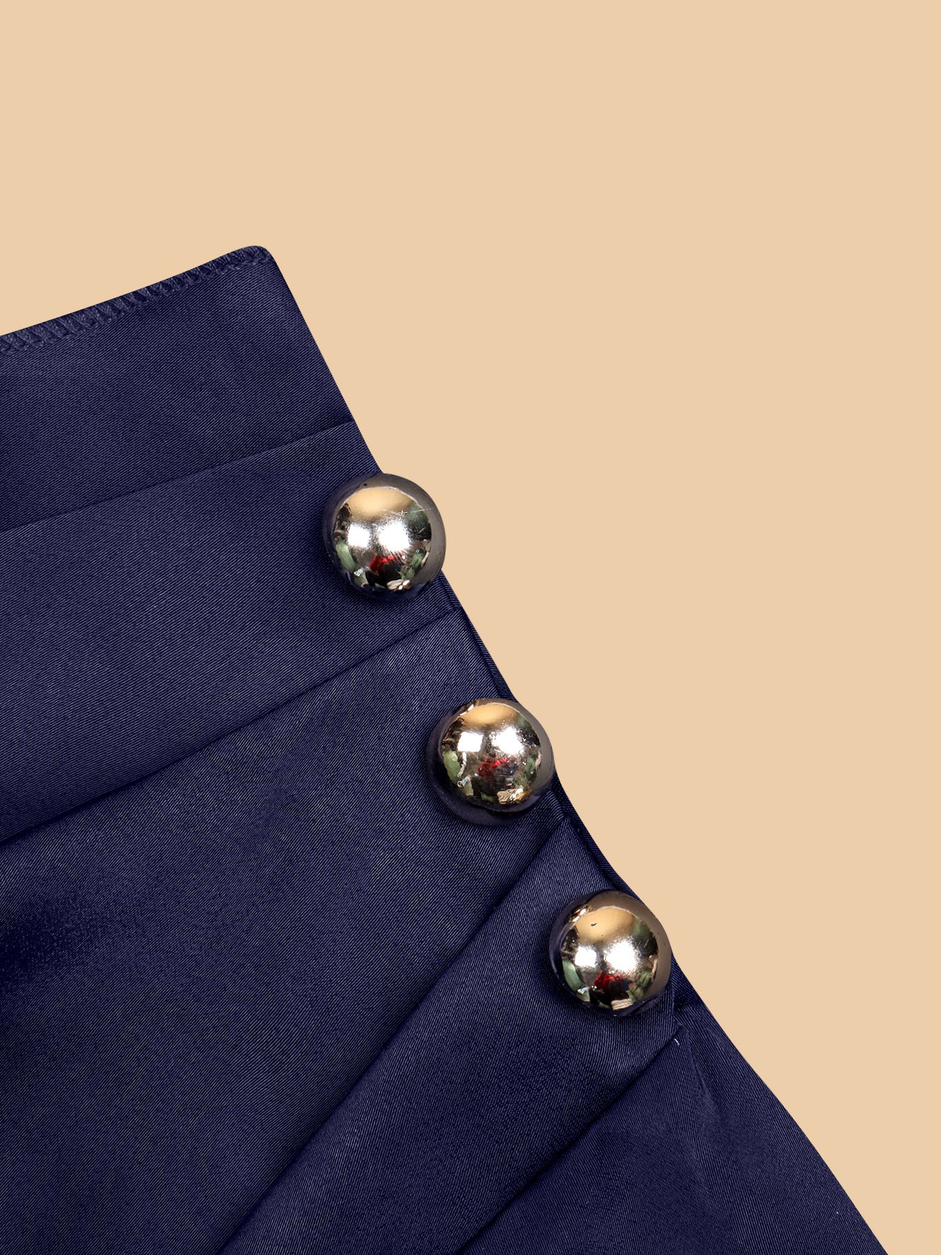 Plus Size Women Clothing Solid Color Satin Artificial Silk Pullover Oblique Shoulder Button Pleated Ruffle Sleeve Office Top Women Shirt