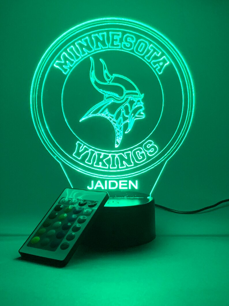 MINNESOTA VIKINGS 3D LAMP PERSONALIZED