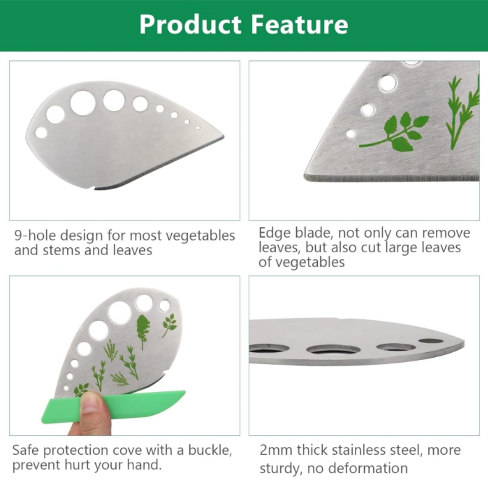 🔥On Sale🔥9 holes Stainless Steel Kitchen Herbs Leaf Stripping Tool