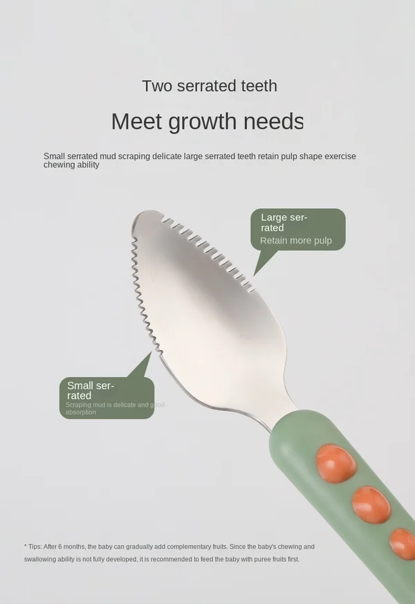 🔥Last Day 50% OFF🔥Baby Double Head Scraping Fruit Spoon