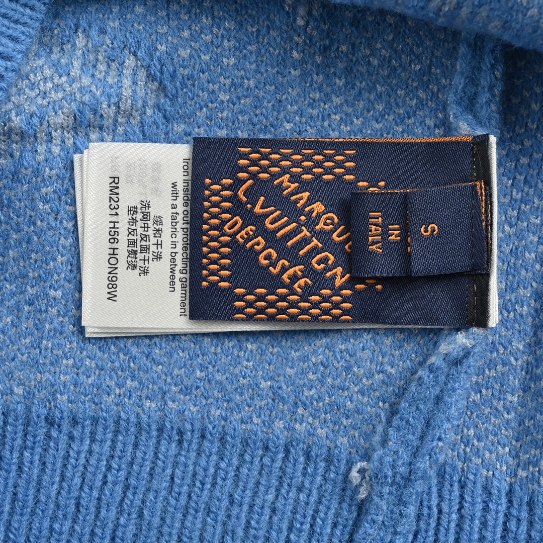 Louis Vuitton 24Fw jacquard four-leaf clover logo crewneck sweater