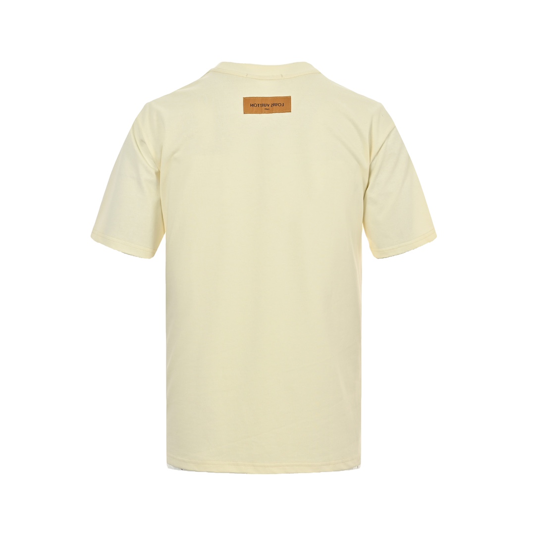 Louis Vuitton 24ss Burgundy Signature Letter Embroidered Short Sleeve