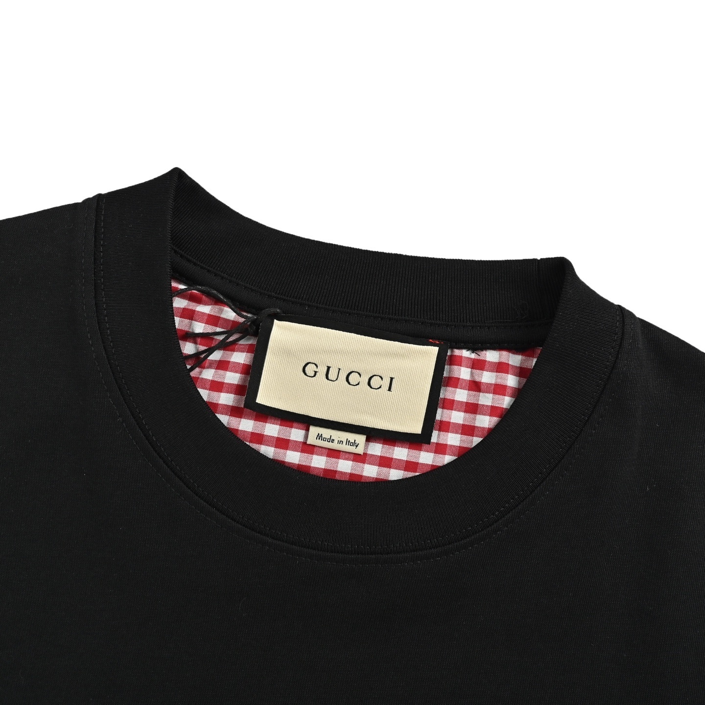 Gucci 25ss embroidered double G check short-sleeved shirt