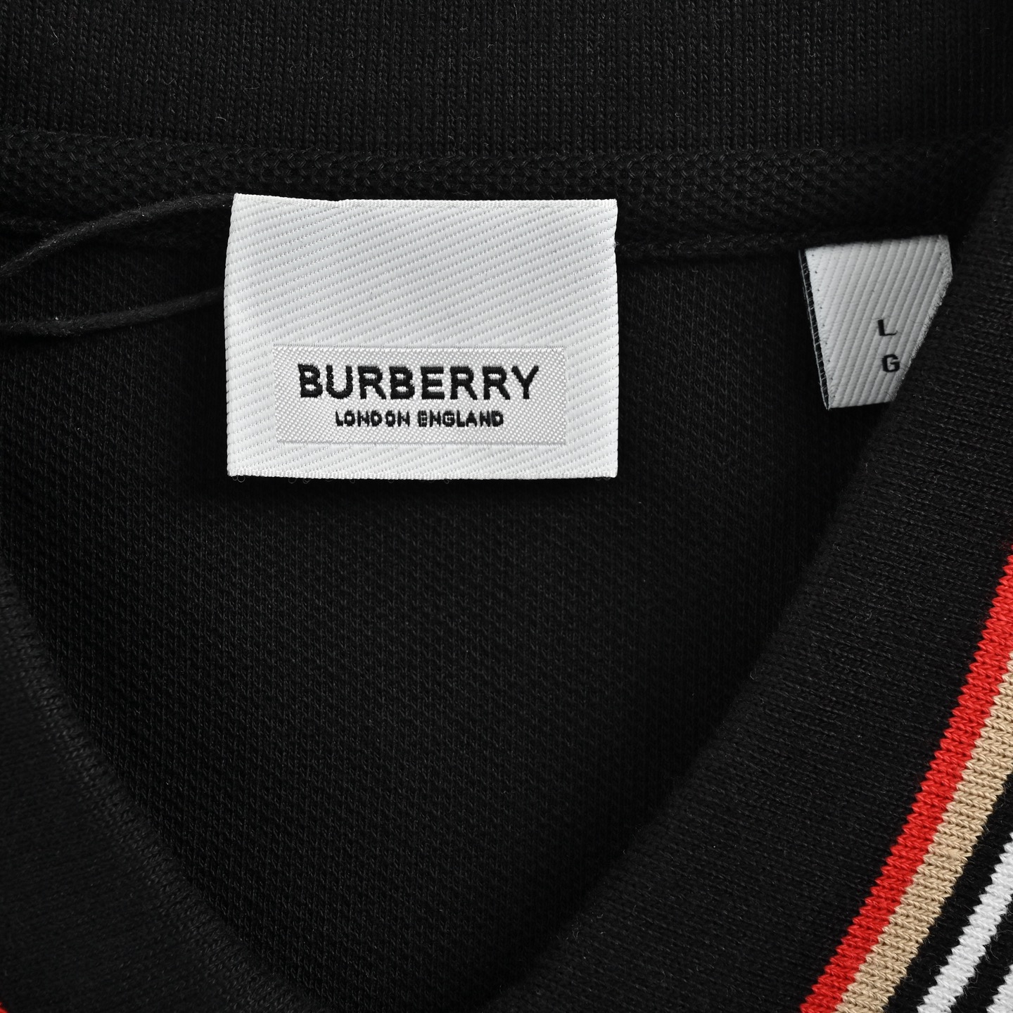 Burberry Classic Neck Stripe Logo Embroidery Polo Short Sleeve