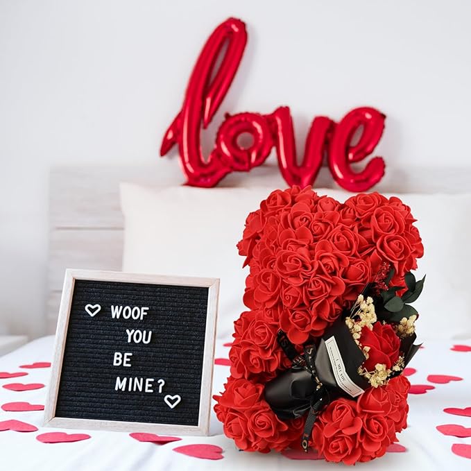 Valentine's Day Rose Bear Gift🐻🌹(For Your Favorite Woman)