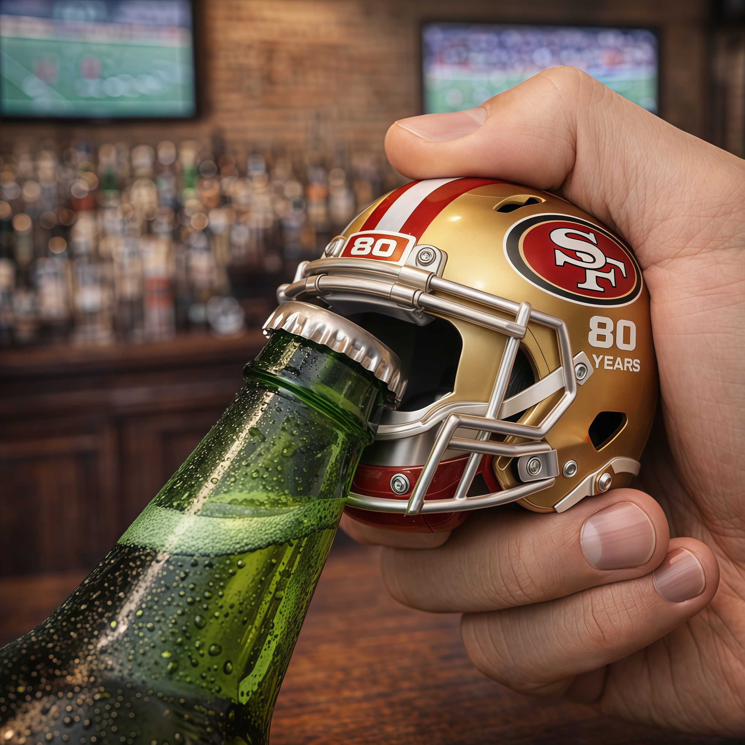 San Francisco 49ers 80th Anniversary Bottle Opener