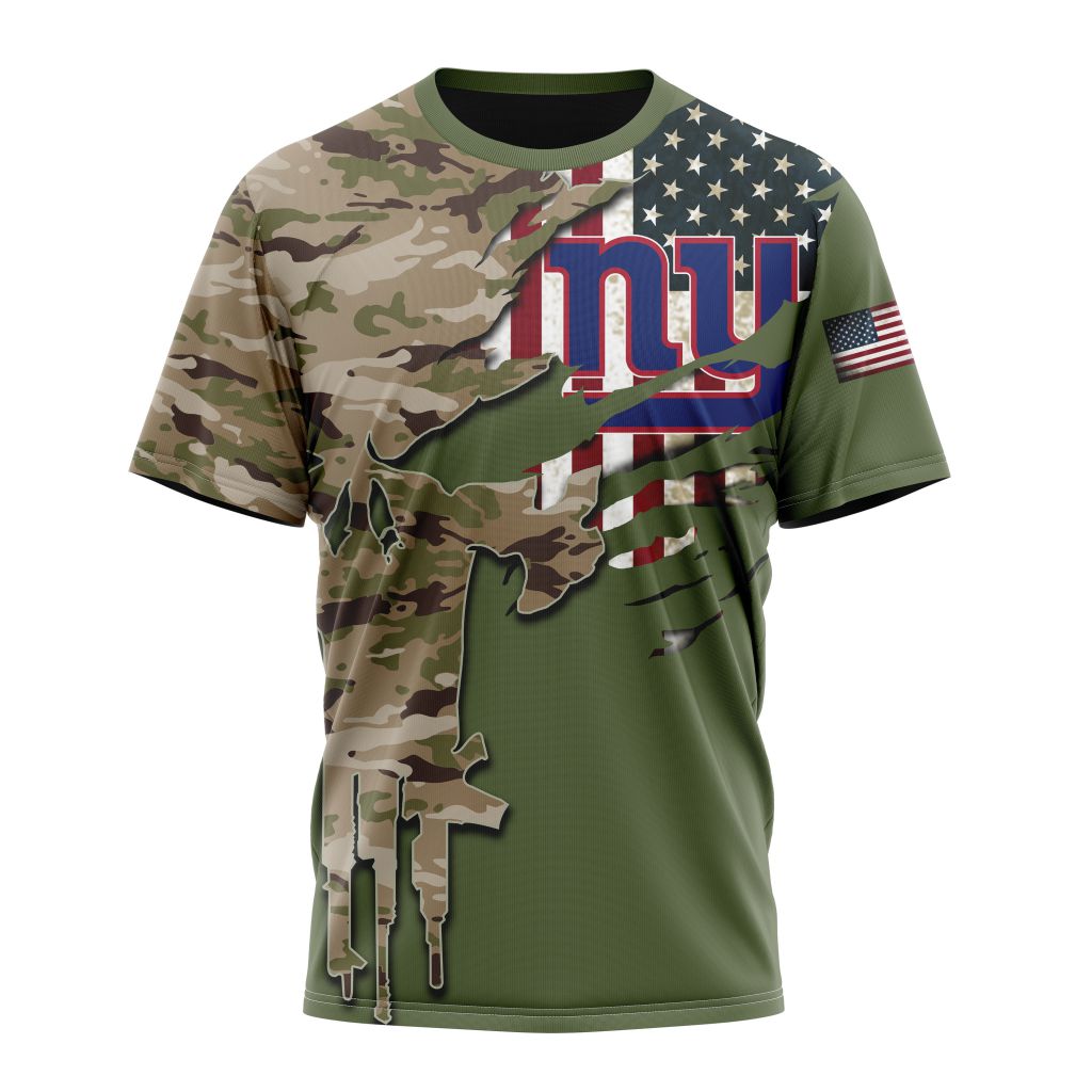 NEW YORK GIANTS 3D HOODIE VETERANS DAY