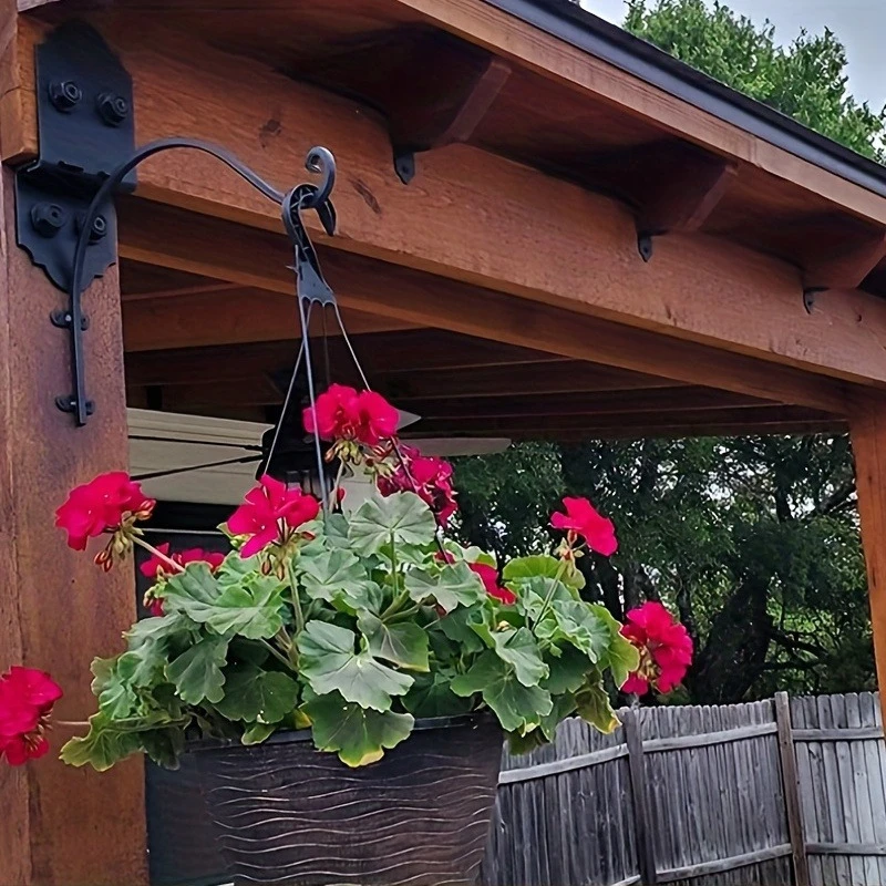 ⚡⚡Hand Forged Metal Hanging Plant Stand（16in）
