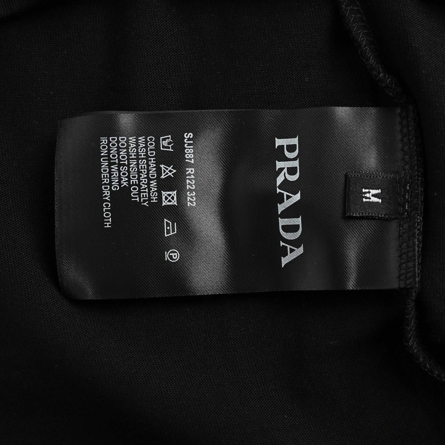 Prada 25ss Overlapping Embroidered Triangle Logo Short Sleeve