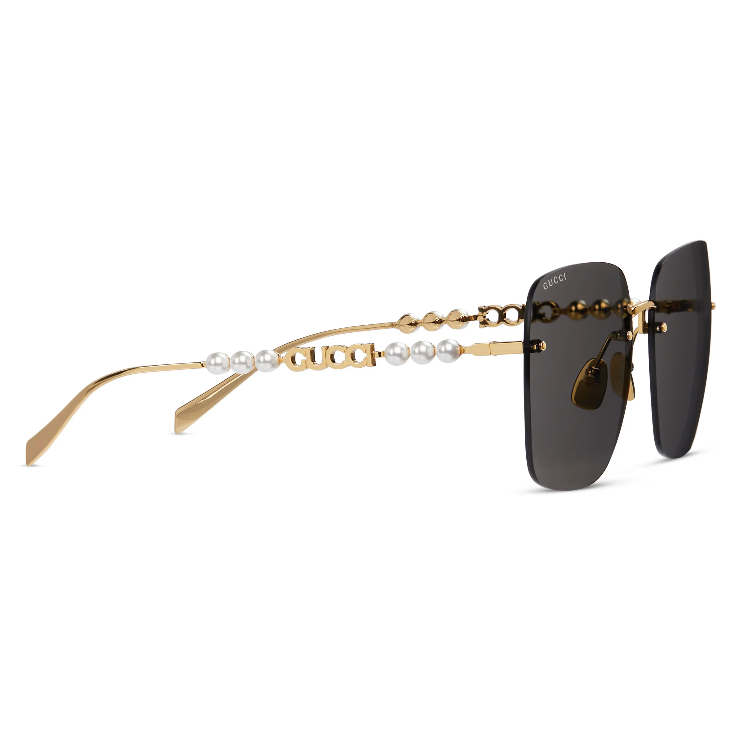Gucci low bridge fitted square frame sunglasses