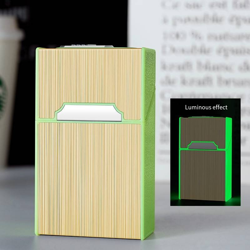 (🔥Last Day Promotion-SAVE 65% OFF) -2 in 1 Rechargeable Flame-Less Windproof Glowing Electric Lighter Cigarette Case-BUY 2 GET 10% OFF & FREE SHIPPING