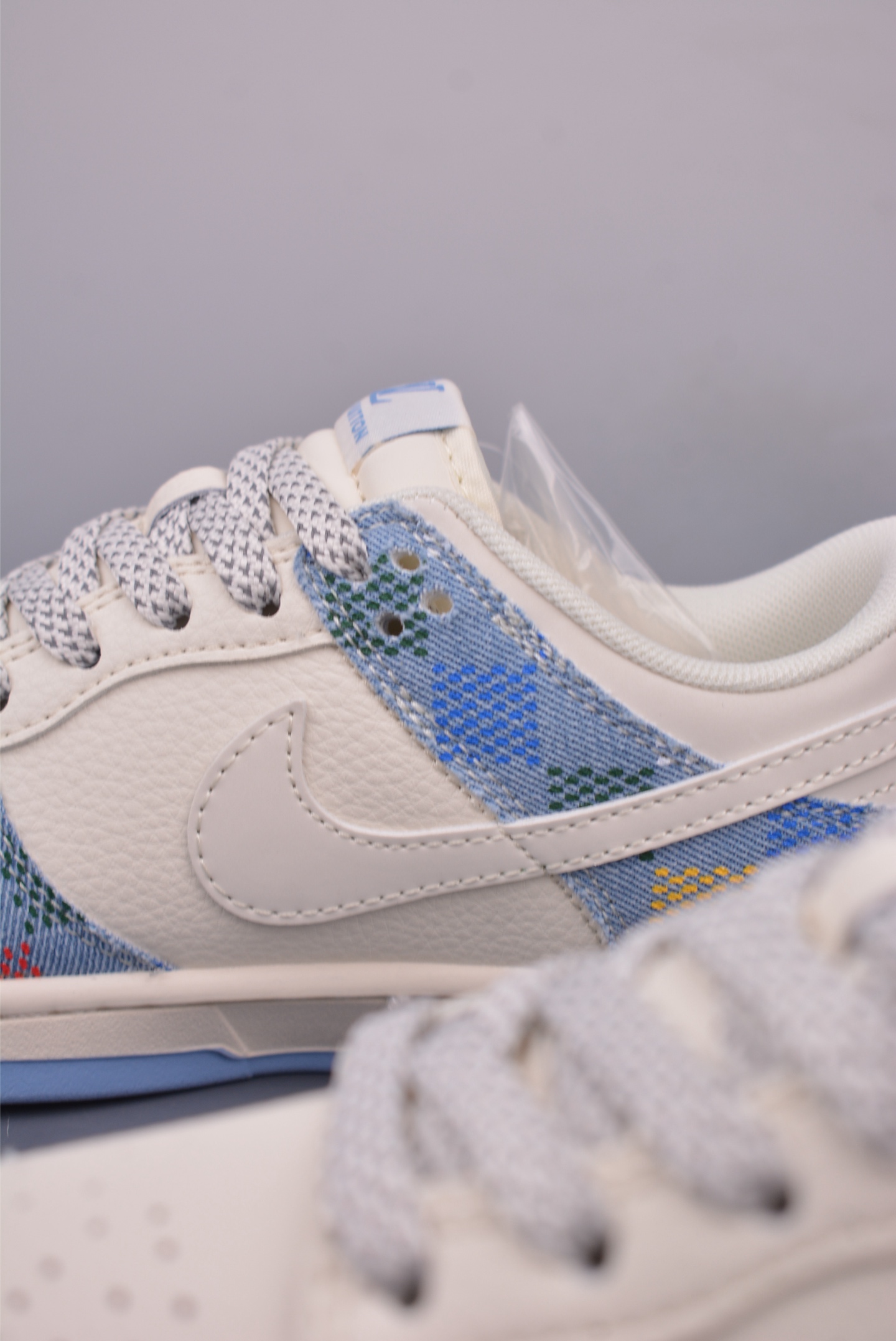LV x Nike SB Dunk Low sneakers Off-white plaid blue FC1688-231
