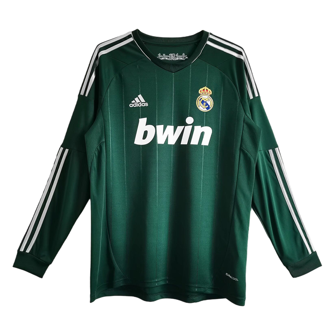 Real Madrid Retro Jersey Third Away Long Sleeve Soccer Shirt 2012/13