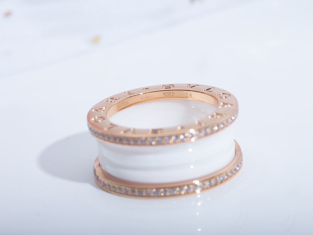 Bulgari Ceramic Diamond Ring