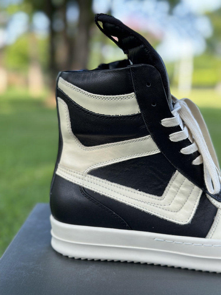 PU High-Top Contrast Sneakers