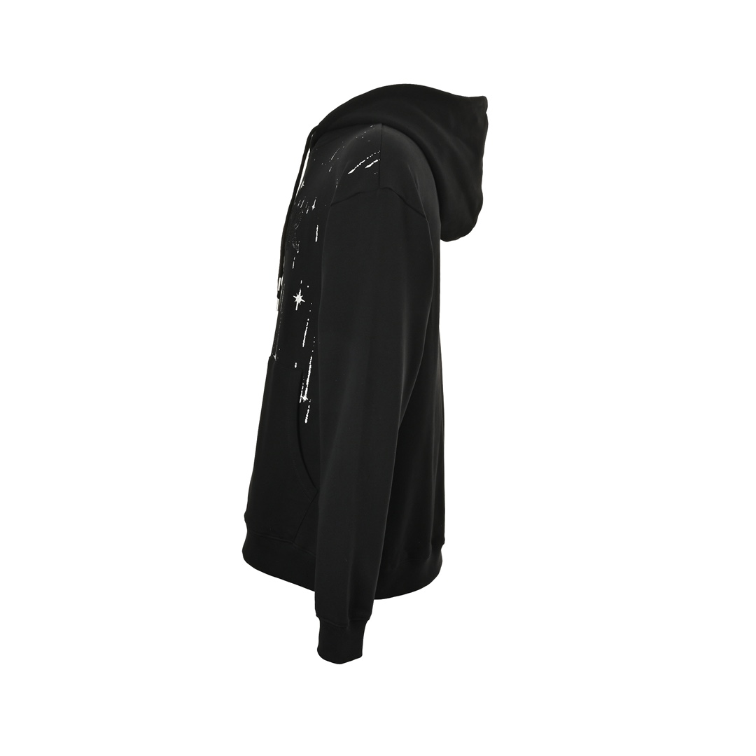 Dior 24Fw shooting star embroidered lettering hooded sweatshirt