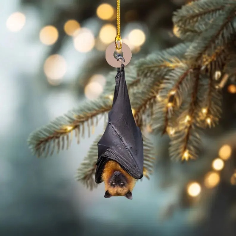 Black Bat Christmas Ornament