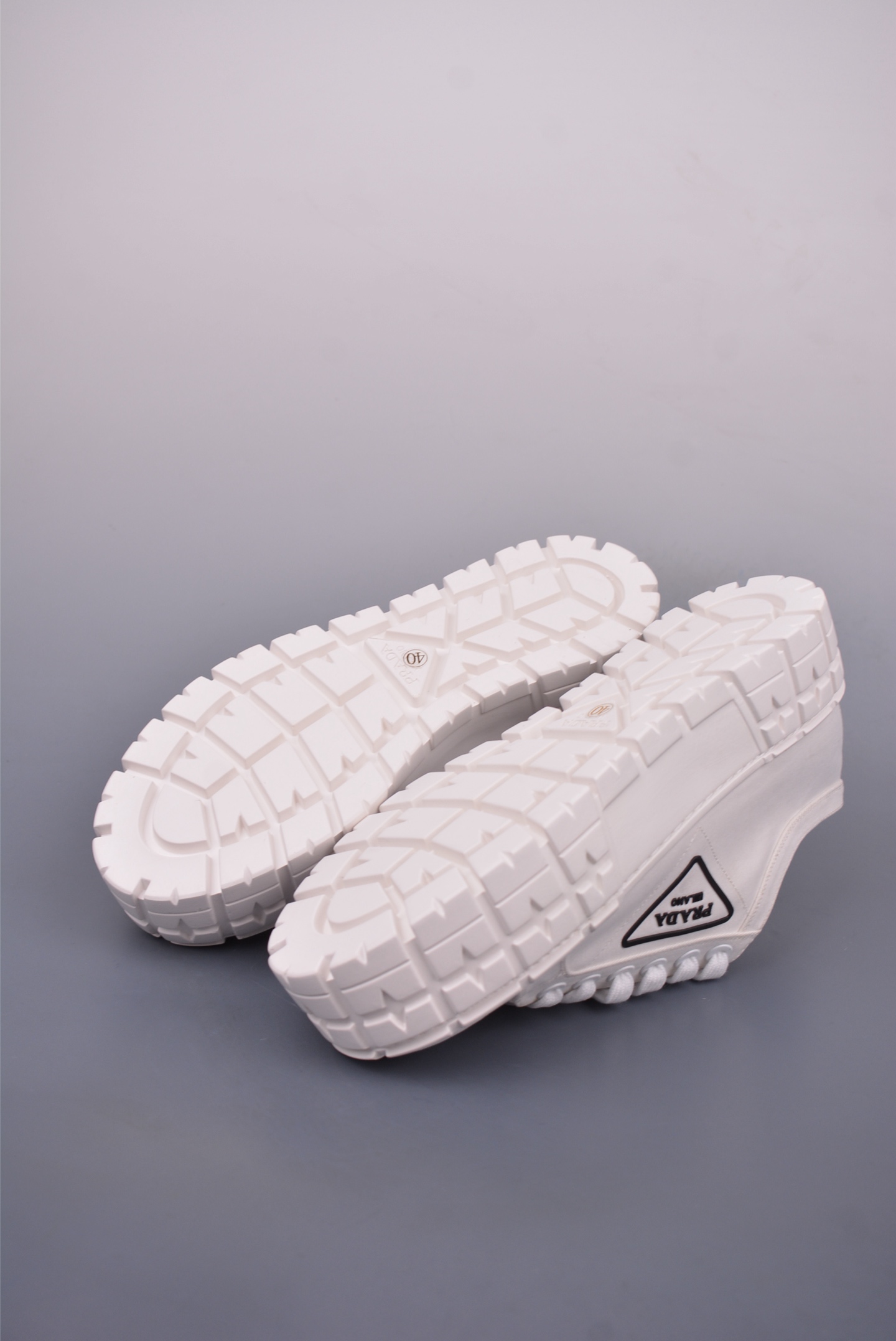 Prada Nylon Gabardine Low Sneakers Canvas White SPAZZOL