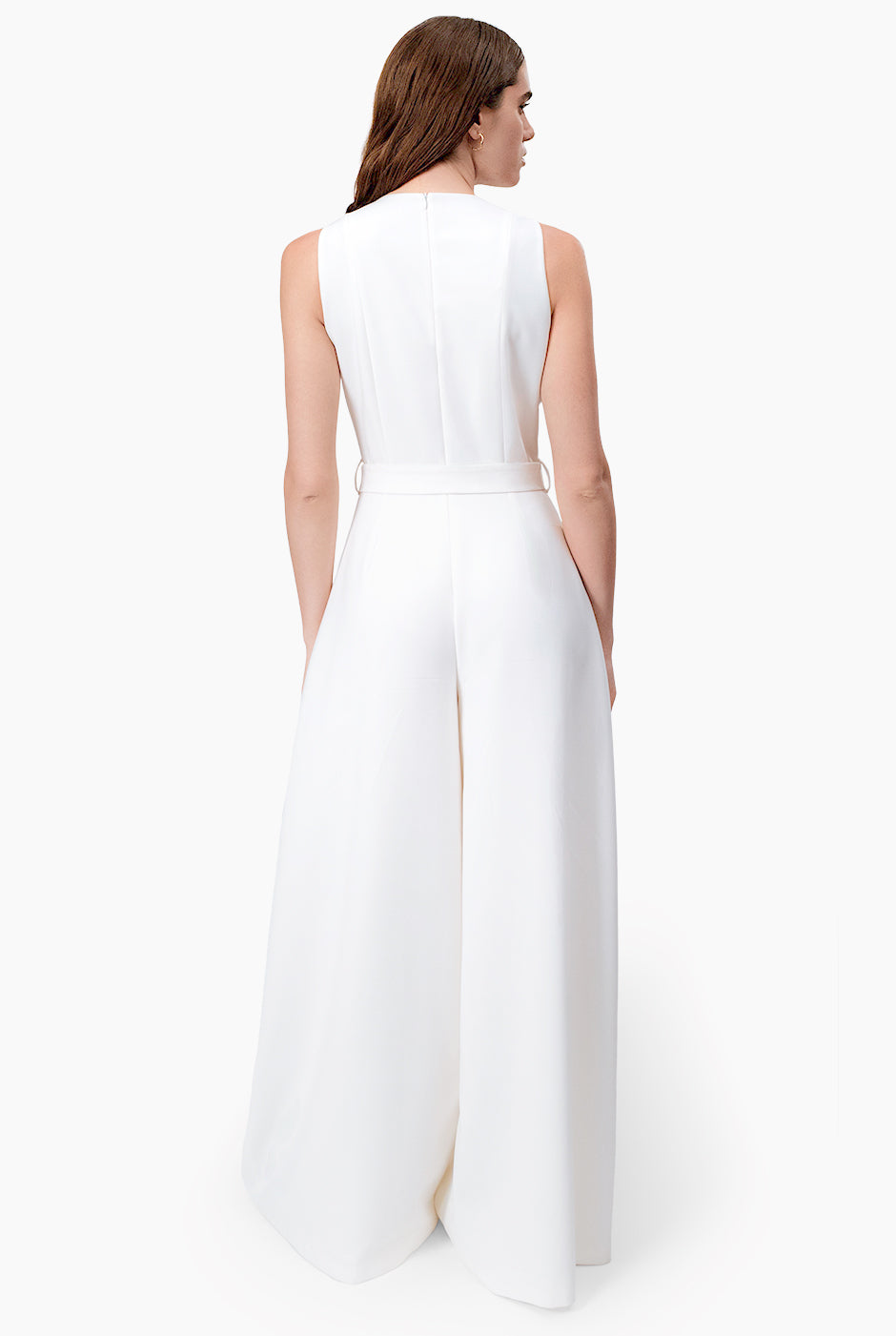 Jumpsuit liso de pierna ancha