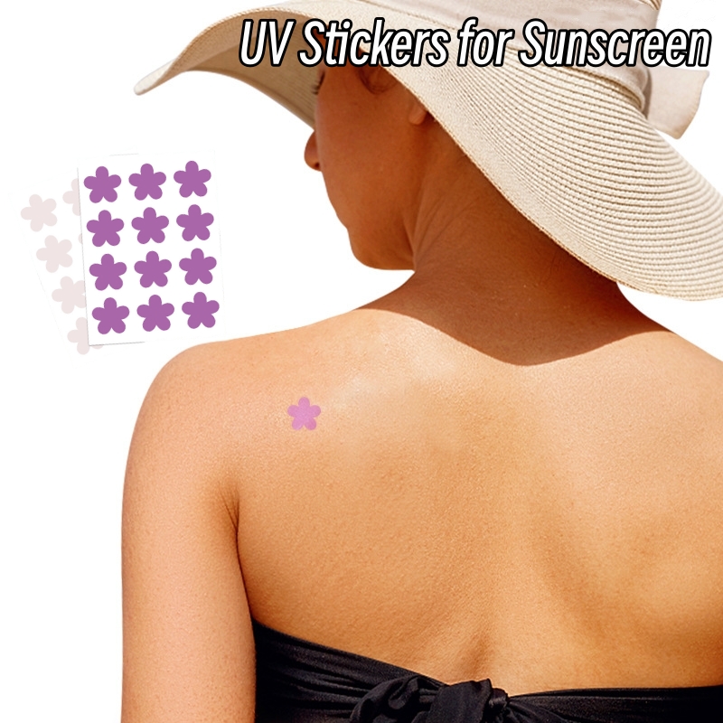 UV Stickers for Sunscreen 12-Pack (Know When to re-Apply Sunscreen)
