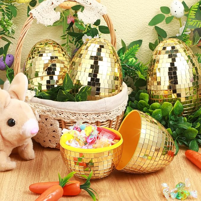 🎁💖Early Easter Sale- 50%OFF🎁🥚Mirrored Disco Easter Eggs,Fillable Easter Eggs-4PCS /Packages