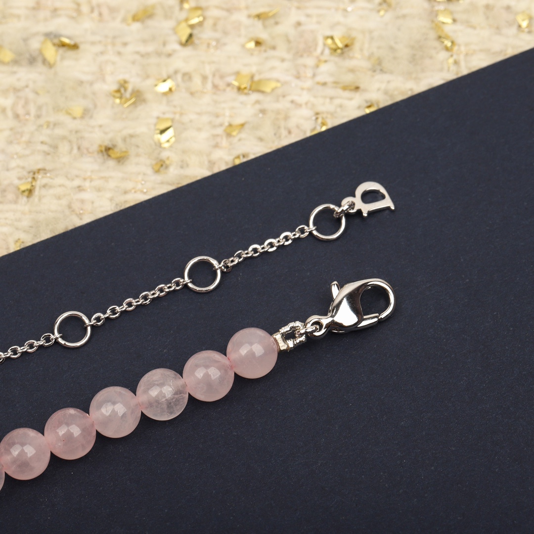 Dior flower crystal necklace