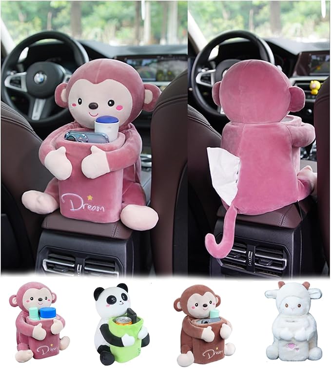 🐶🐼Cute multifunctional tissue box trash can animal dolls🔥 (Flash Sale - 50% Off)