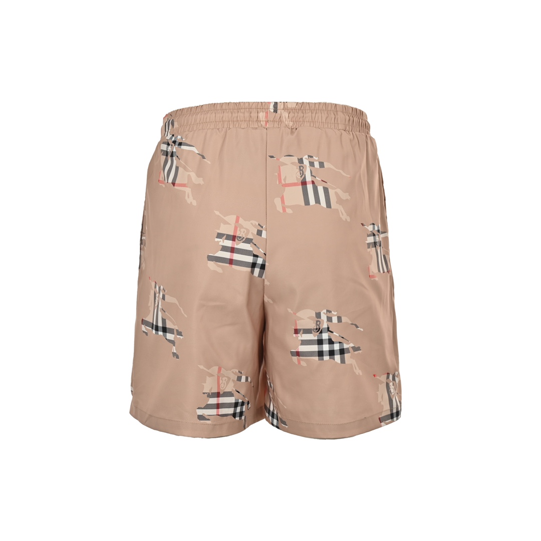 Burberry 24ss check horse beach shorts