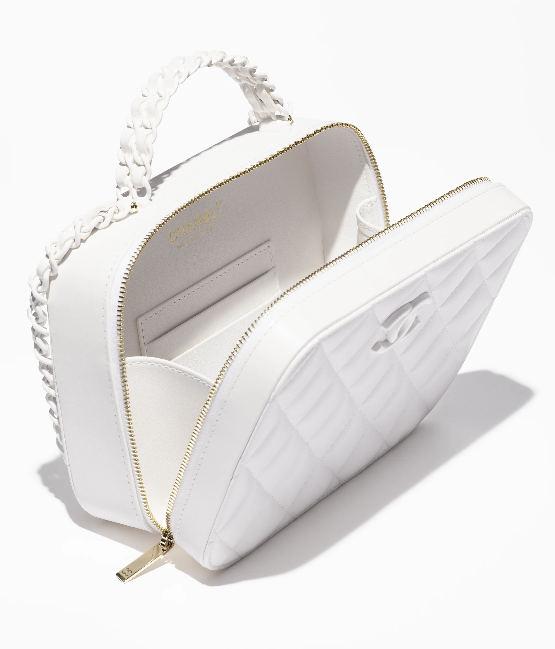 CHANEL Vanity Case Lambskin & Lacquered Metal White AS5331-B18687-10601