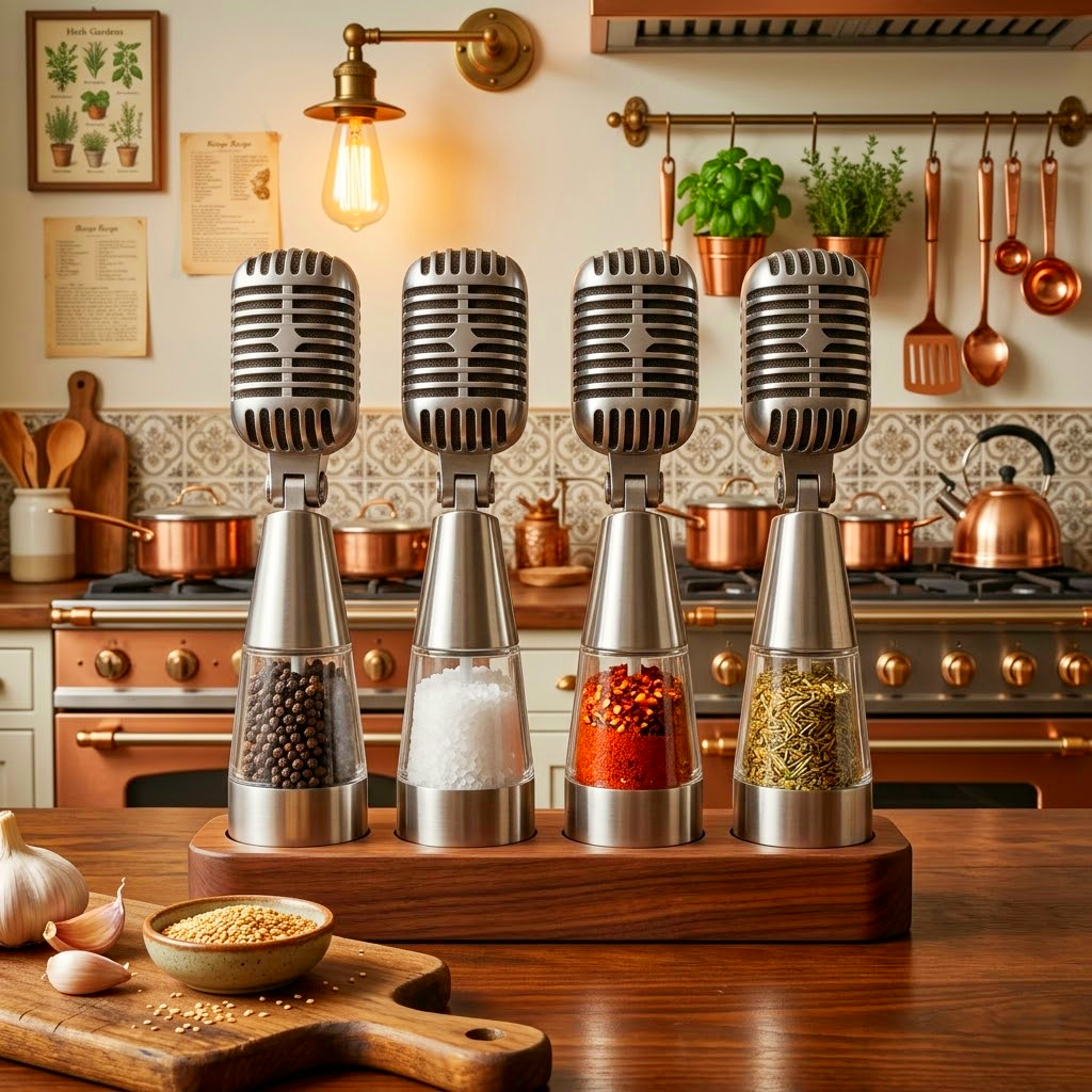 Multi-Functional Microphone Seasoning & Grinder Set