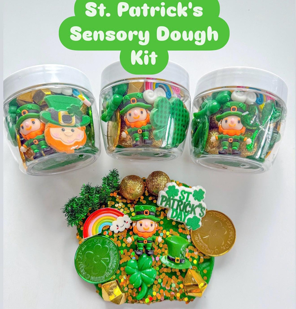 St. Patrick's Day Playdough Sensory Jar