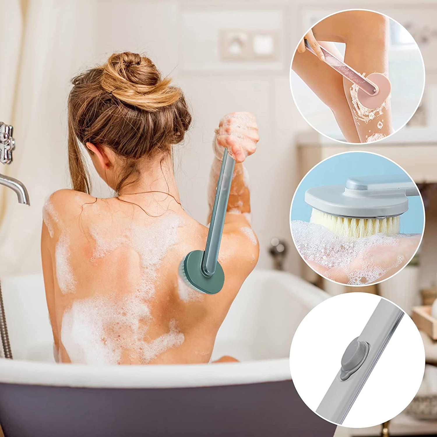 (💥Last Day Promotions-50% OFF)--Long Handle Bath Massage Cleaning Brush-BUY 3 GET 20% OFF & FREE SHIPPING