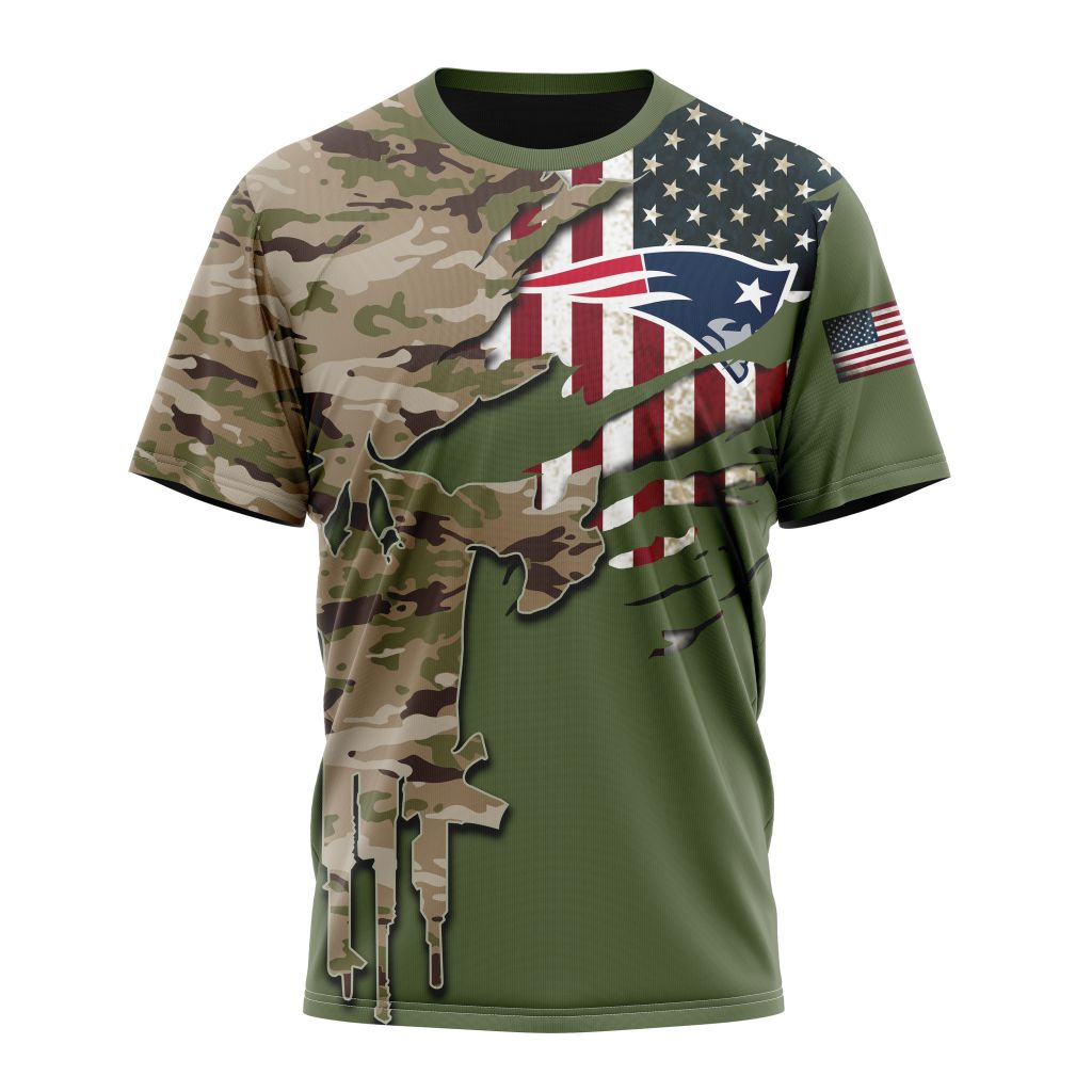 NEW ENGLAND PATRIOTS 3D HOODIE VETERANS DAY