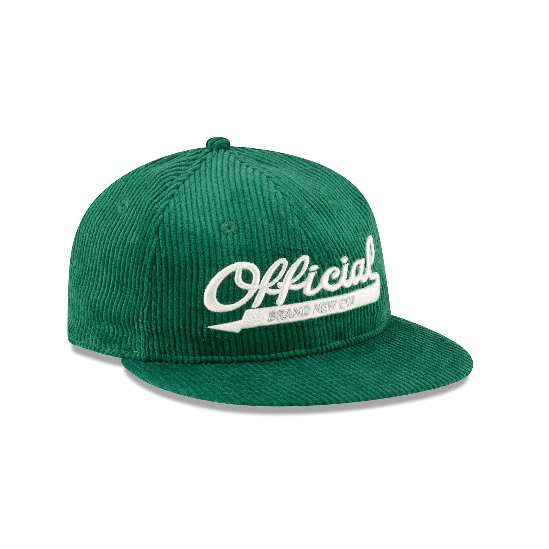 New Era Branded Official Corduroy Kelly Green Retro Crown 9FIFTY Snapback Hat