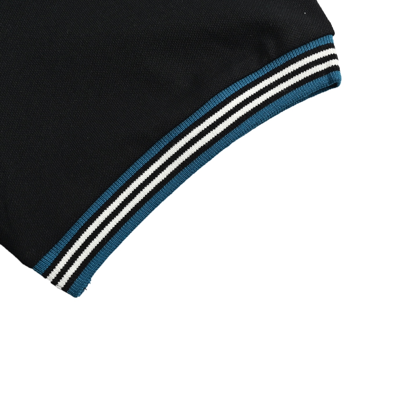 Burberry 25ss color stripe ribbed Polo short sleeve