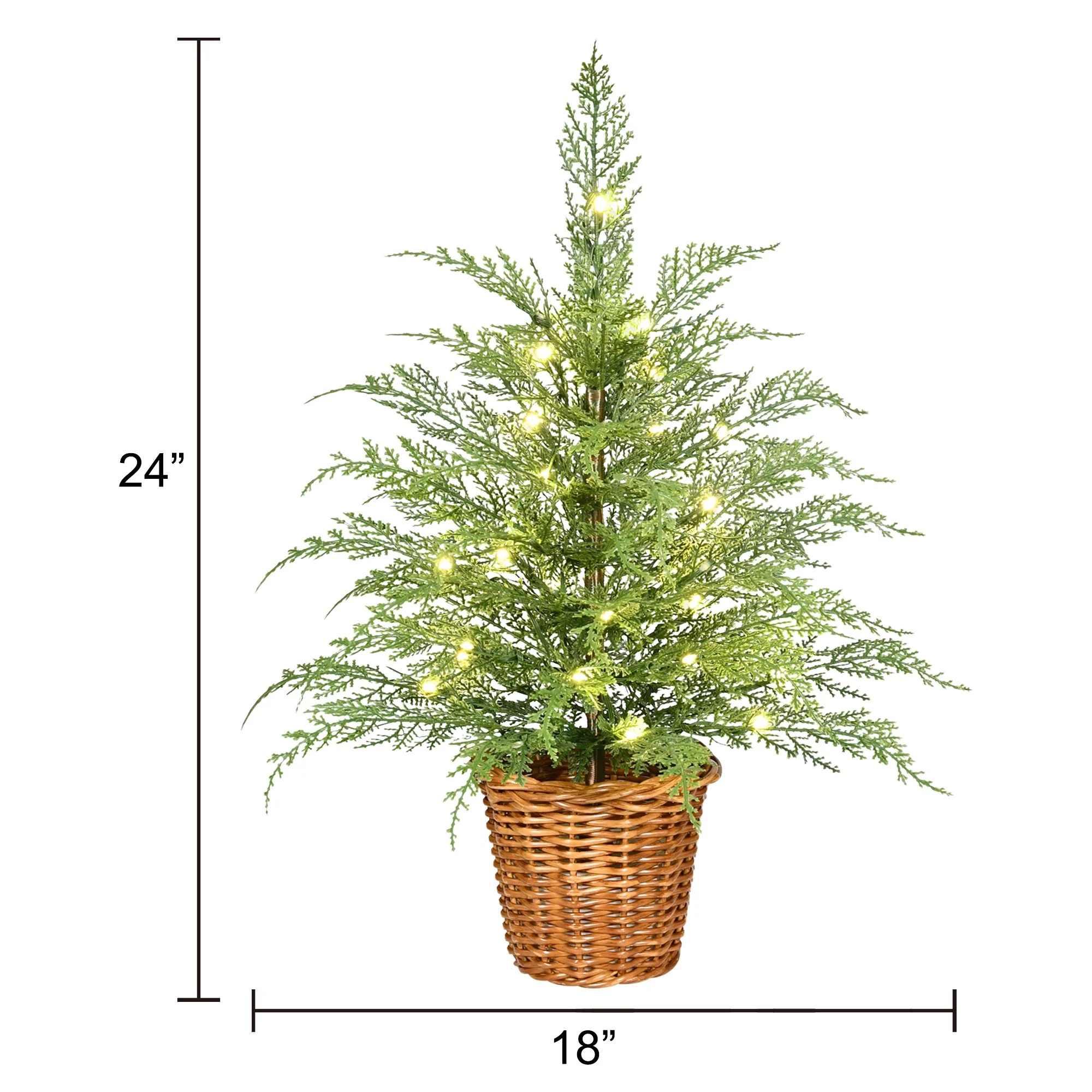 🎄Early Christmas Sale🔥Pre-Lit Green Cypress Artificial Christmas Tree