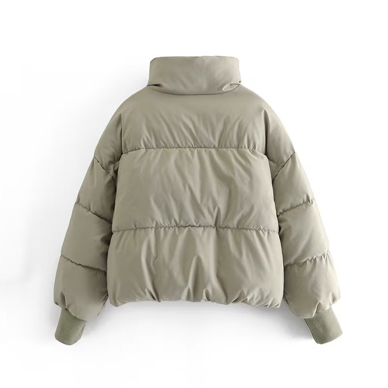 Autumn Winter Women Clothing Urban Casual Loose Cotton Padded Jacket Cotton Padded Coat